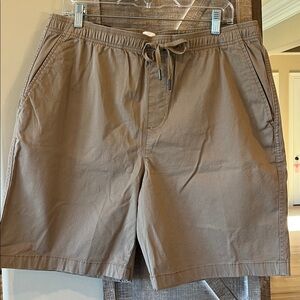 Gap Khakis Pull On Shorts Elastic Drawstring Waist Mens Large Cotton Spandex
